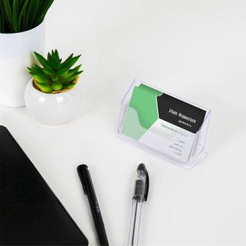 Подставка для визиток 100х40х65мм настольная на 50 визиток CONTRACT Brauberg 1/42 nelK (клиент)