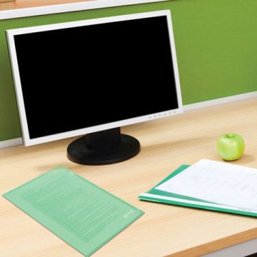 Папка-уголок А4 прозр. зеленая 0,15мм BRAUBERG 1/15/450