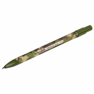 Карандаш ч/гр HB механический c точилкой BRAUBERG MILITARY 1/24
