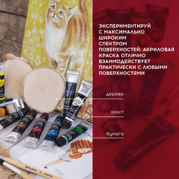 Краски акриловые 12цв 12мл художествен BRAUBERG ART CLASSIC 1/12/72