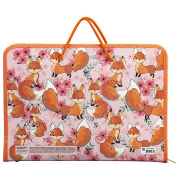 Папка для тетрадей А4 1отделение пластик органайзер Foxes ПИФАГОР 1/50