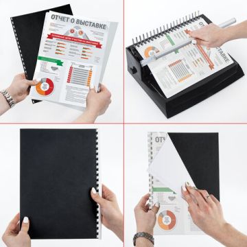 Обложки д/переплета BRAUBERG К-Т 100шт, (тисн.под кожу), А4, картон 230г/м2, черные 1/10 (клиент)