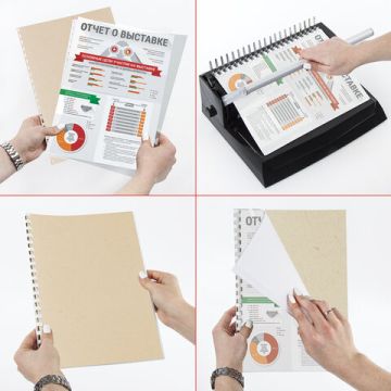 Обложки для переплета BRAUBERG комплект 100 шт тисн под кожу А4 картон 230г/м2 слон кость 1/1 (клиен