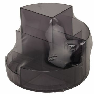Подставка-органайзер 130х130х90мм 6 отделений серая ROUND Brauberg 1/8 (Клиент)