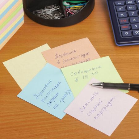 Блок для записей 9х9х5 цветной прокл. BRAUBERG 1/18 (Клиент)