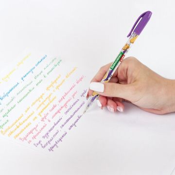 Набор гелевых ручек 06цв узел 1мм линия 0,7мм неон BRAUBERG KIDS CUTE ANIMALS 1/24