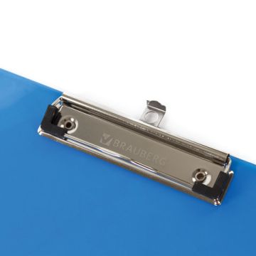 Доска-планшет с прижимом А4 22,6х31,5см 2мм пластик синий BRAUBERG Energy 1/48 (Клиент)