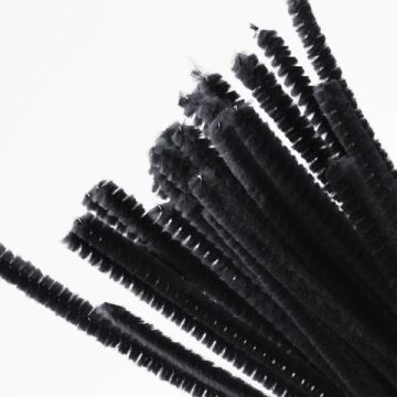 Проволока синельная для творчества ПУШИСТАЯ, ЧЕРНАЯ, 30шт., 0,6*30см, ОСТРОВ СОКРОВИЩ (вывод)