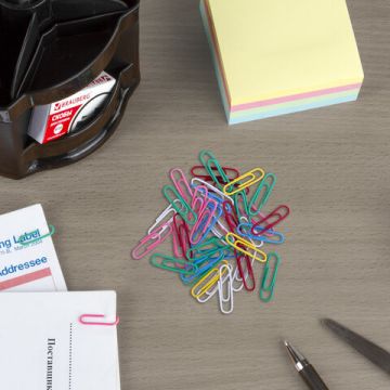 Скрепки 28мм 100шт цветные ОФИСМАГ 1/10/250 (Клиент)