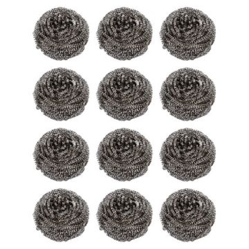 Мочалка для посуды металлическая (12шт) ЛАЙМА сетчатые по 15г 1/48 (Клиент)