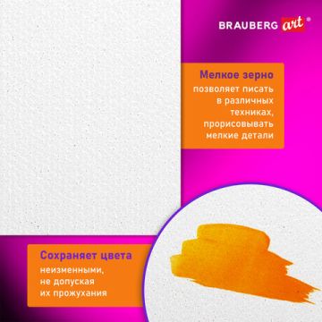 Холст на подрамнике BRAUBERG ART DEBUT 30х40см грунтованный 100% хлопок мелкое зерно 1/1 (Клиент)