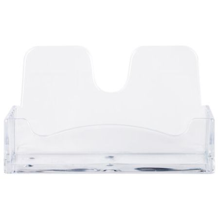 Подставка для визиток 40х100х55мм настольная прозрачная BRAUBERG CLASSIC 1/25 (Клиент)