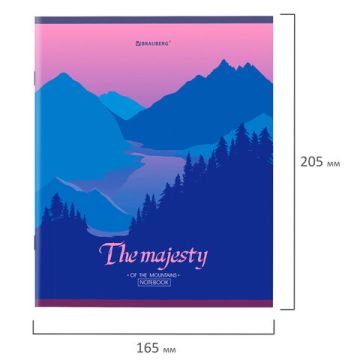 Тетрадь 48л А5  клетка обложка картон Majesty BRAUBERG 1/10/100