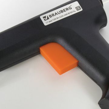 Клеевой пистолет 100 Вт для стержня 11мм в блистере BRAUBERG 1/12/24 (Клиент)