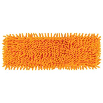 Насадка МОП плоская 40х10см ЛАЙМА карманы, ворсистая микрофибра, ворс 2см 1/12/36 (клиент)