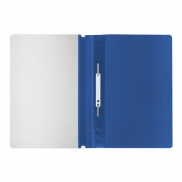 Папка скоросшиватель с прозр верхн лист STAFF синий 1/25