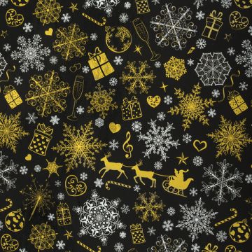 НГ Бумага упаковочная 70х100см ЗОЛОТАЯ СКАЗКА Winter с эффектами ассорти 1/30