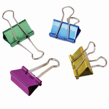 Зажимы для бумаг BRAUBERG 40 шт 19 мм на 60 листов  металлик пласт. цилиндр 1/2/12