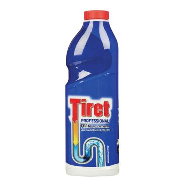 Средство жидкое 1л Tiret (Тирет) гель для прочистки канализационных труб 1/12 (вывод)
