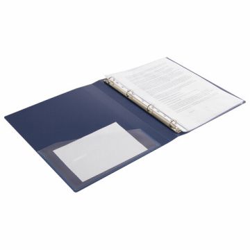 Папка на 4 кольцах EXTRA BRAUBERG 25мм синяя 0,7мм 1/30 (Клиент)