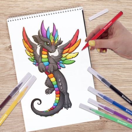 Фломастеры 12цв вентилируемый колпачок BRAUBERG Монстрики 1/12