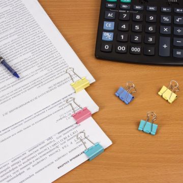 Зажимы для бумаг 25мм на 100л (12шт) цветные в картонной коробке Staff 1/12