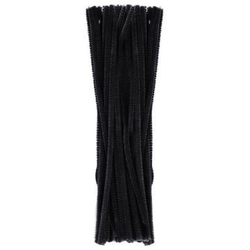 Проволока синельная для творчества ПУШИСТАЯ, ЧЕРНАЯ, 30шт., 0,6*30см, ОСТРОВ СОКРОВИЩ (вывод)