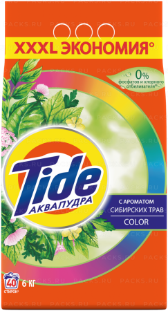 Порошок стиральный Тайд 6кг Колор автомат Сибирские травы 1/1
