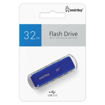 Флэш-диск 32 GB SMARTBUY Dock USB 2.0 синий SB32GBDK-B1/180 (Клиент)