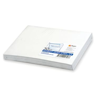Конверты С5 162х229мм 80 г/м2 отрывная полоса, внутренняя запечатка КУРТ 50/1000 (клиент)