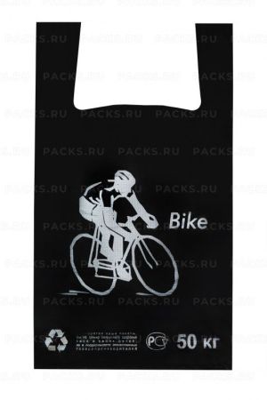 Пакет Майка ПНД (34+18)х55-24 50кг БАЙК зеленый 11,5г МПласт 100/1000