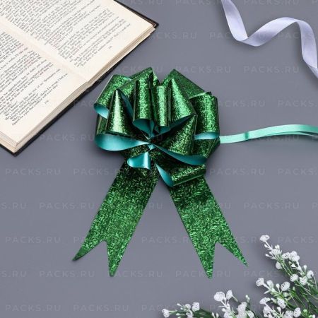Бант-шар 5см зеленый голография 20/20