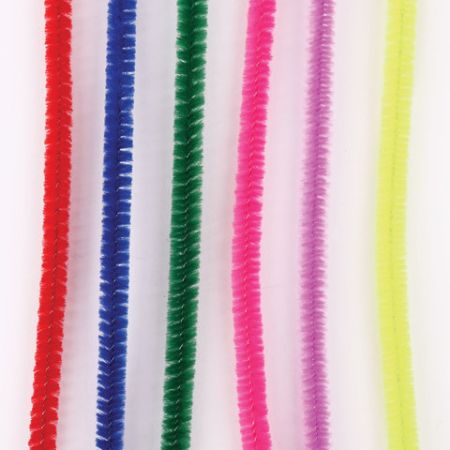 Проволока синельная для творчества ПУШИСТАЯ, 6цв., 30шт., 0,6*30см, ОСТРОВ СОКРОВИЩ (вывод)