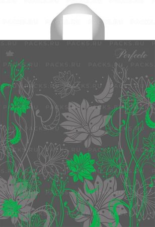 Пакет с петлевой ручкой (37х40)-95 Перфекто Скарлет Флауэр Тико 25/300 