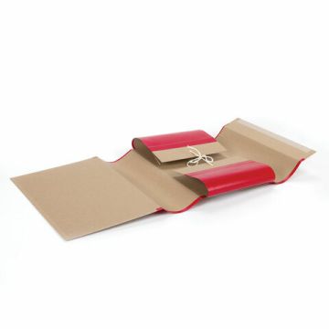 Папка архивная с завязками 120мм крафт корешок бумвинил 4 х/б завязки 1/25