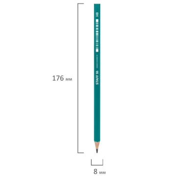 Карандаш ч/гр НВ пластиковый зеленый корпус без резинки заточ. STAFF EVERYDAY BLP-GRN 1/50