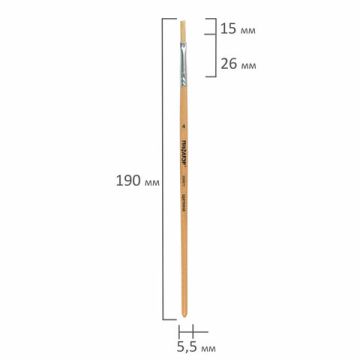 Кисть щетина плоская №4 ПИФАГОР  1/30/1800 (Клиент)