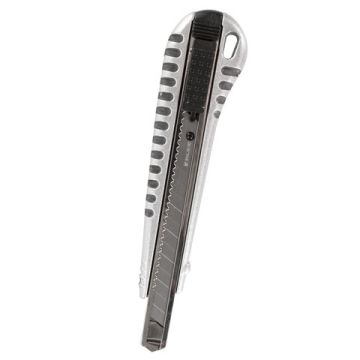 Нож канцелярский 9мм метал корпус автофиксатор Metallic BRAUBERG 1/24/288 (Клиент)