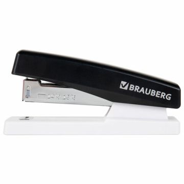 Степлер №24/6, 26/6 BRAUBERG STYLE до 25л черный 1/24