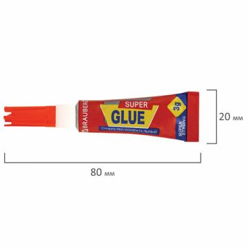 Клей моментальный (суперклей) BRAUBERG, 3г, ПРОЧНЫЙ, отрывная мультикарта, 605566