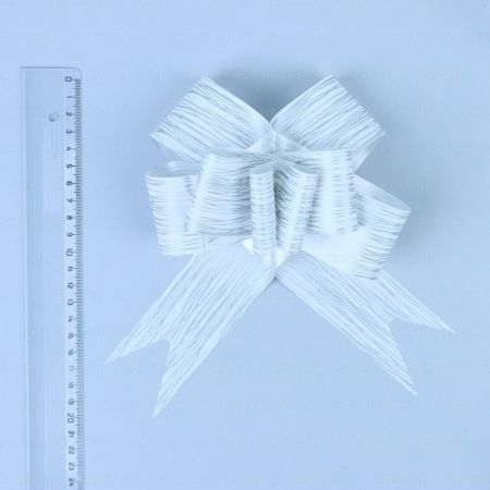 Бант-бабочка 5см белый Линии 10/5000 