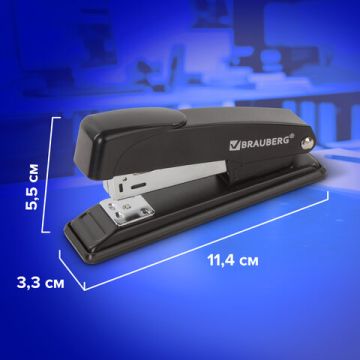 Степлер №24/6 26/6 до 20л Office BRAUBERG 1/12