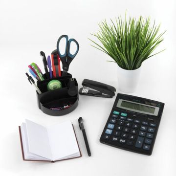 Подставка-органайзер 133х133х80мм 8 отделений черная Office Brauberg 1/12
