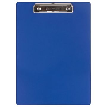 Доска-планшет с прижимом А4 23х35см картон/ПВХ синяя клипборд BRAUBERG NUMBER ONE А-4 1/48