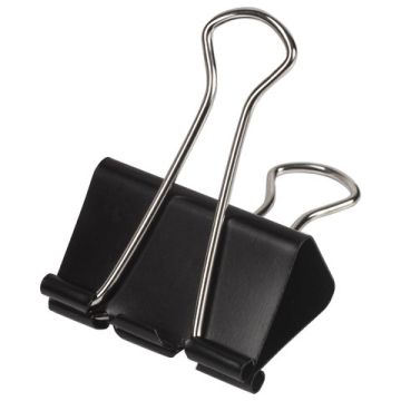 Зажимы для бумаг 41мм на 200л (12шт) черные в картонной коробке Staff 1/120