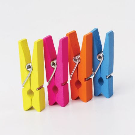 Прищепки декоративные КЛАССИКА 20 штук 3,5 см 10 цветов ОСТРОВ СОКРОВИЩ 1/20