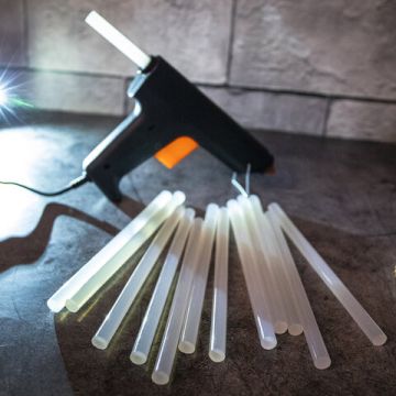 Клеевые стержни диаметр 11мм длина 200мм белые12 шт BRAUBERG 1/50/100 (Клиент)