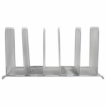 Подставка для бумаг и писем 195х365х205мм металл серебро 5секц Germanium Brauberg 1/4 (Клиент)