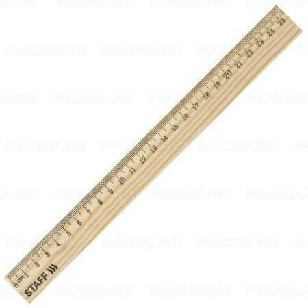 Линейка 25см деревянная канадская сосна STAFF 1/72