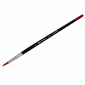 Кисть синтетика круглая №3 BRAUBERG 1/30